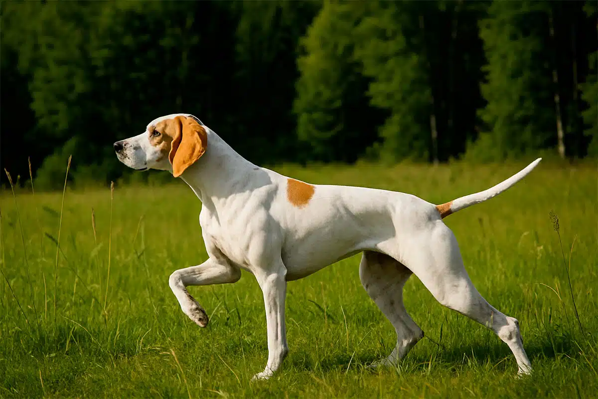 Chien Porcelaine en chasse