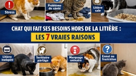 chat qui fait pipi ou ses besoins hors litière, pourquoi ?